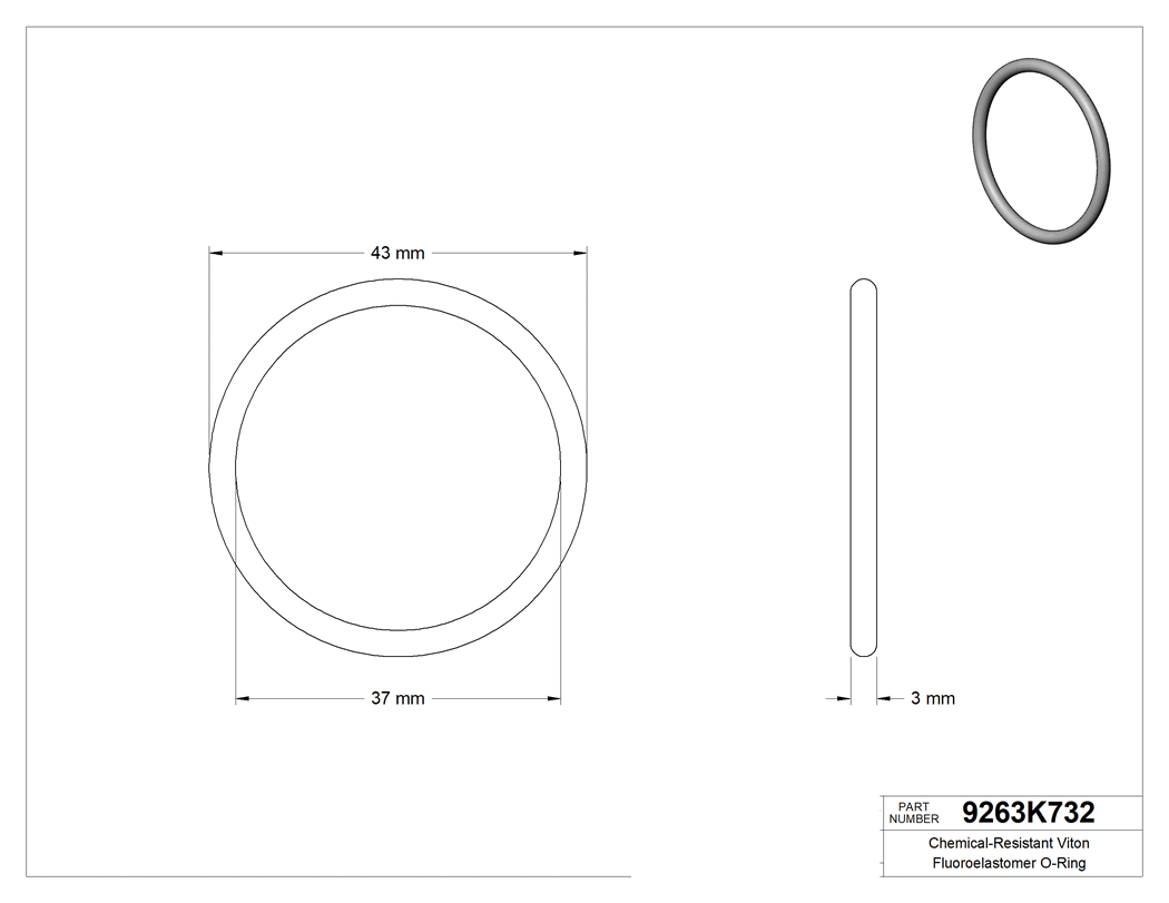Technical drawing - 9263K732